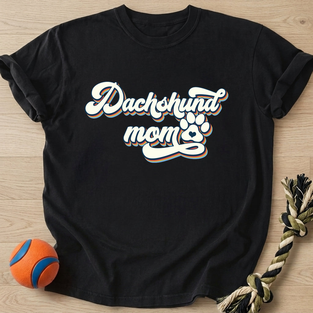 Mom Dachshund T-Shirt – Black t-shirt