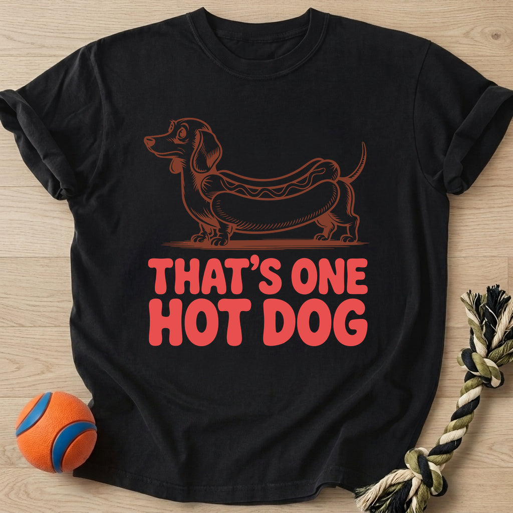 One Hot Dog T-Shirt – Black t-shirt