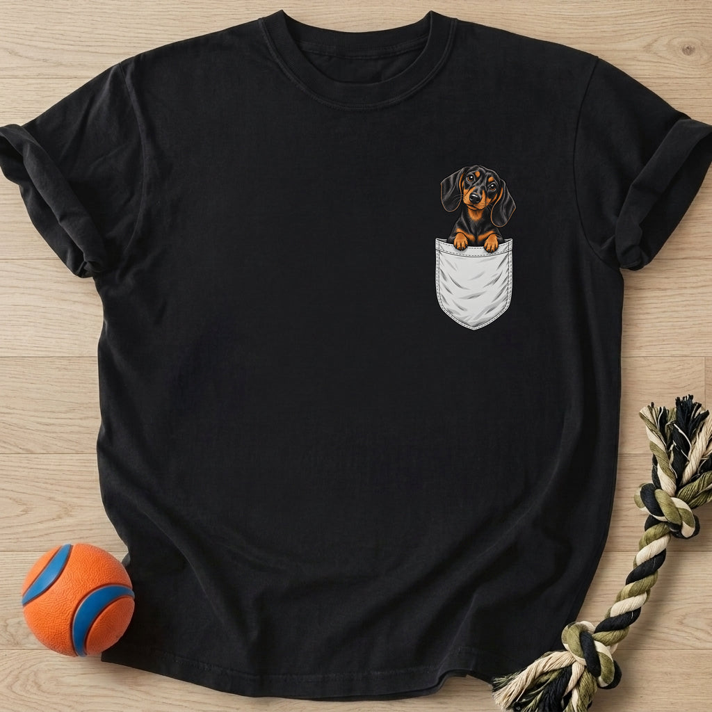 Pocket Doxie T-Shirt – Black t-shirt