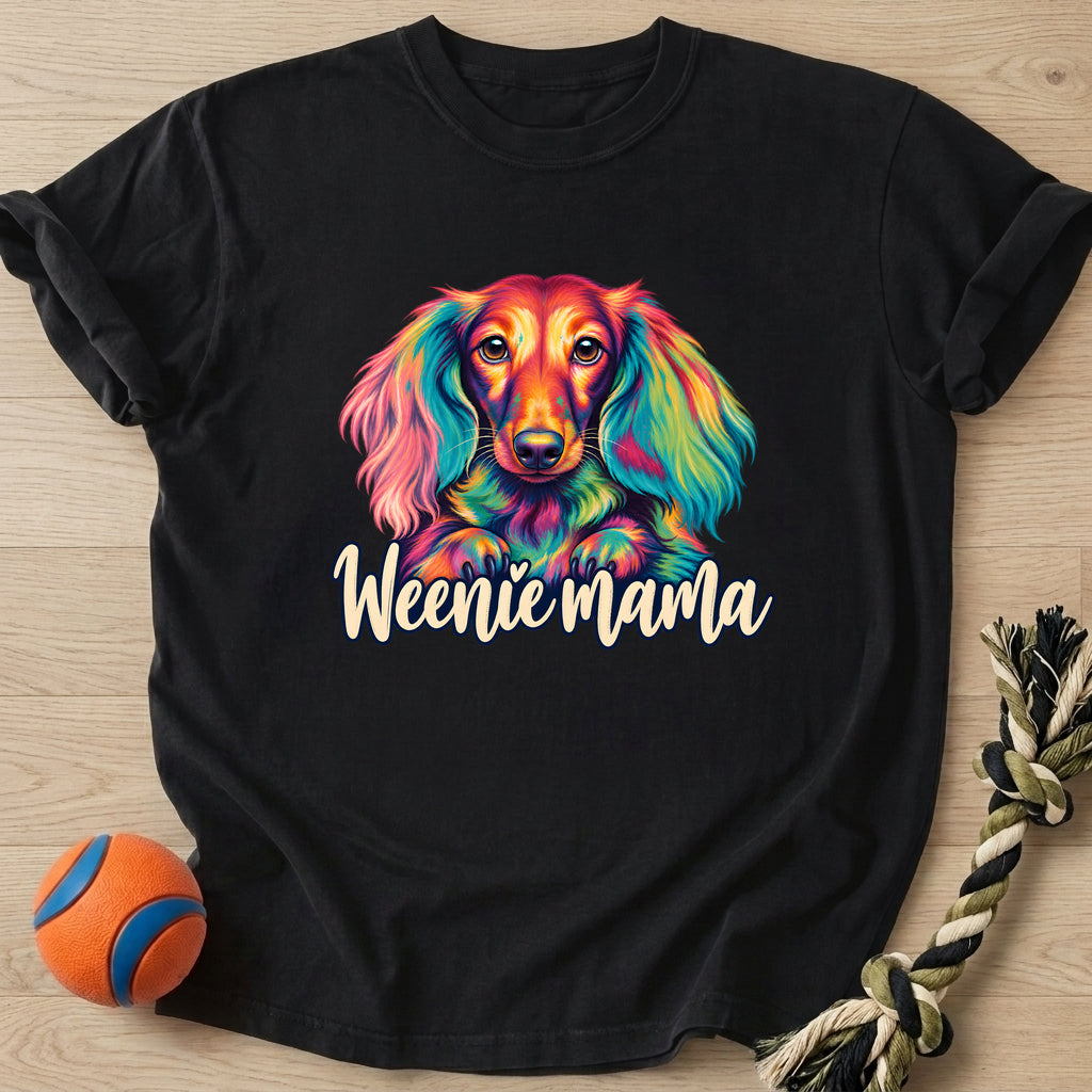 Rainbow Doxie T-Shirt – Black t-shirt