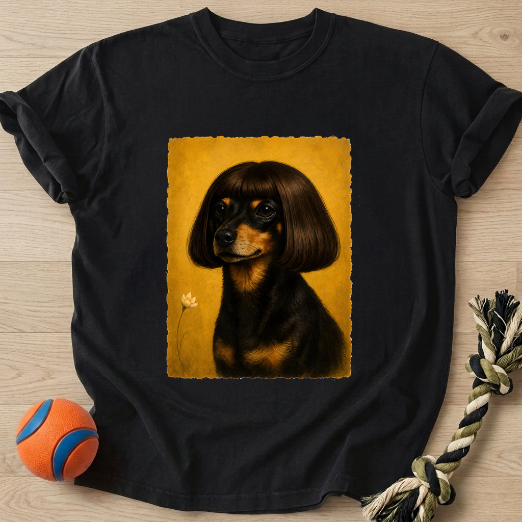 Retro Doxie T-Shirt – Black t-shirt