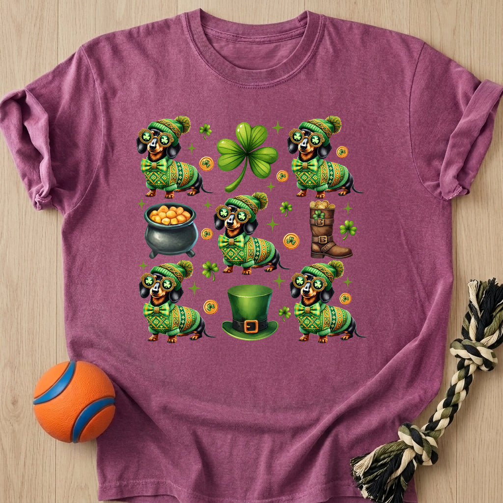 Shamrock Doxie T-Shirt – Berry t-shirt