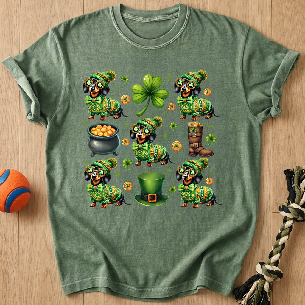 Shamrock Doxie T-Shirt – Moss t-shirt
