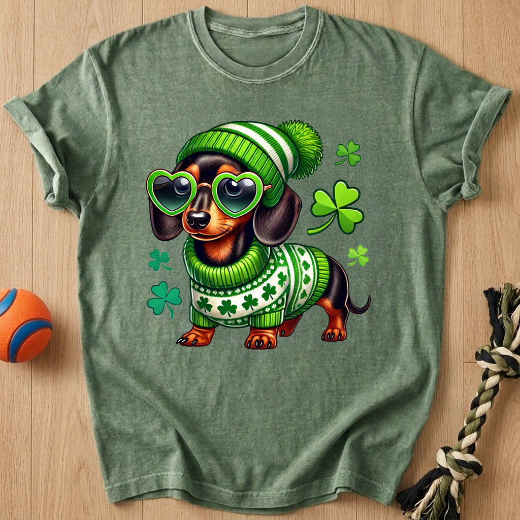 St. Patricks Doxie T-Shirt – Moss t-shirt