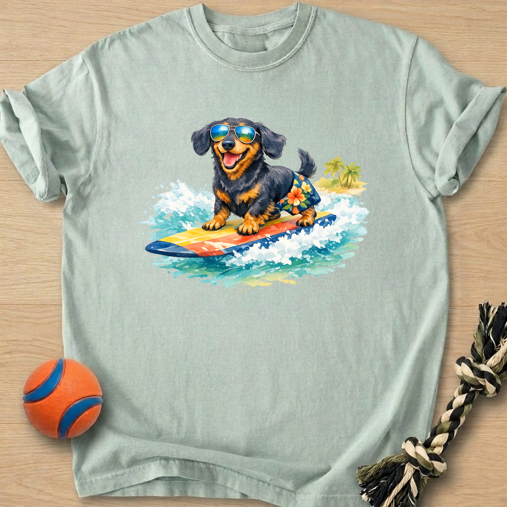 Surfing Dachshund T-Shirt – Bay t-shirt