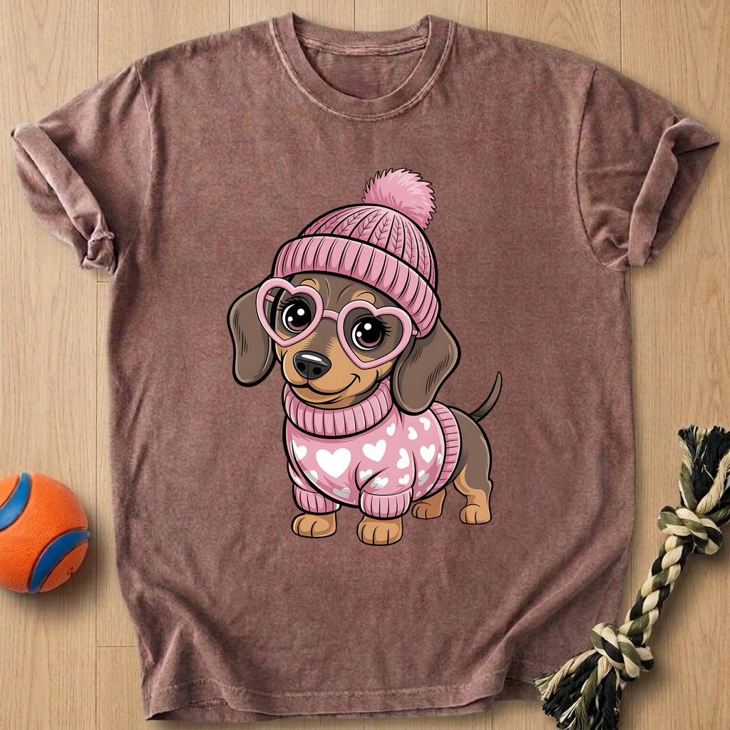 Valentine Dachshund T-Shirt – Espresso t-shirt