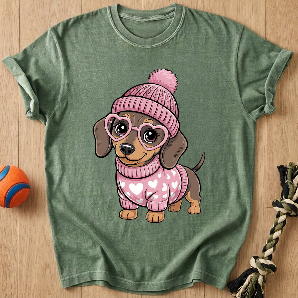 Valentine Dachshund T-Shirt – Moss t-shirt