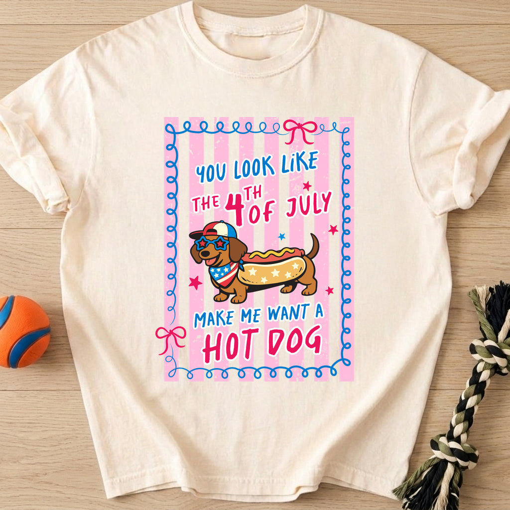 Want A Hot Dog T-Shirt – Ivory t-shirt