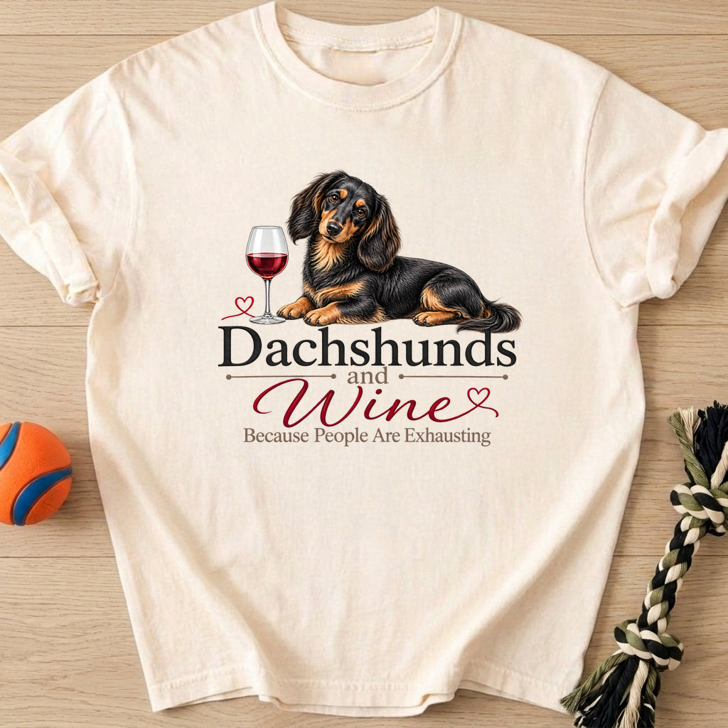 Wine Doxie T-Shirt – Ivory t-shirt