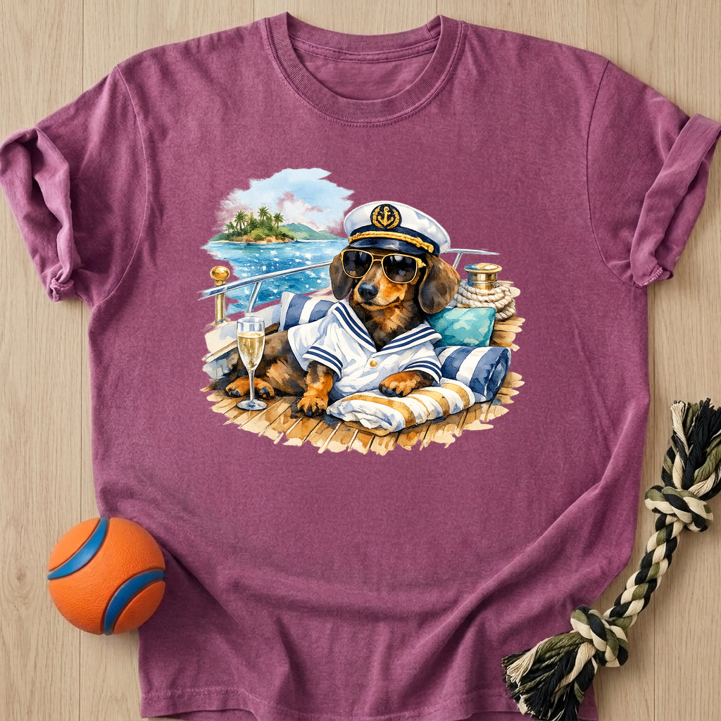 Yacht Dachshund T-Shirt – Berry t-shirt