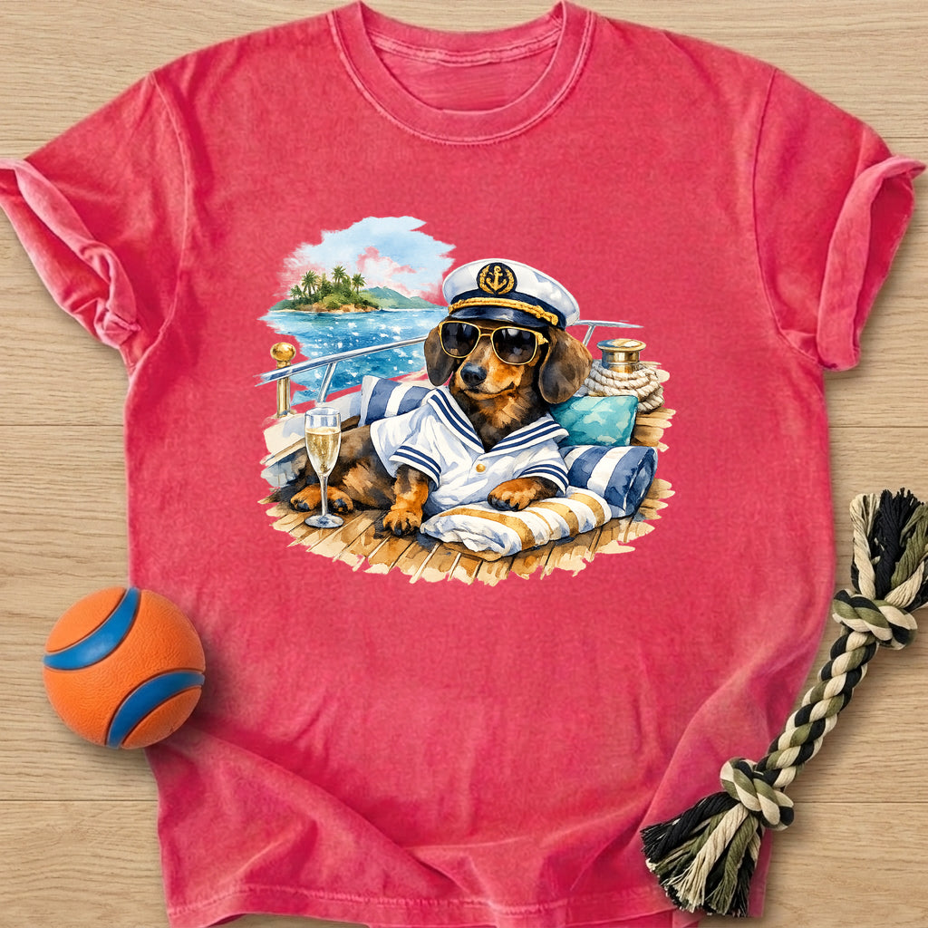 Yacht Dachshund T-Shirt – Watermelon t-shirt